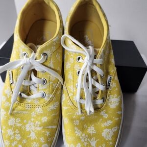 Vans Bright Yellow Floral Sneakers